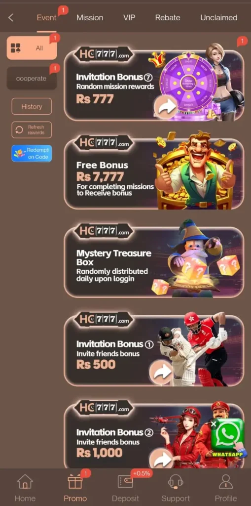 Bonuses & Promotional Rewards